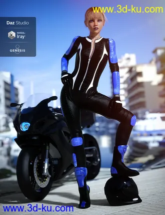 3D打印模型Motorbike Suit Outfit for Genesis 8 Female(s)的图片