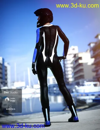 3D打印模型Motorbike Suit Outfit for Genesis 8 Female(s)的图片