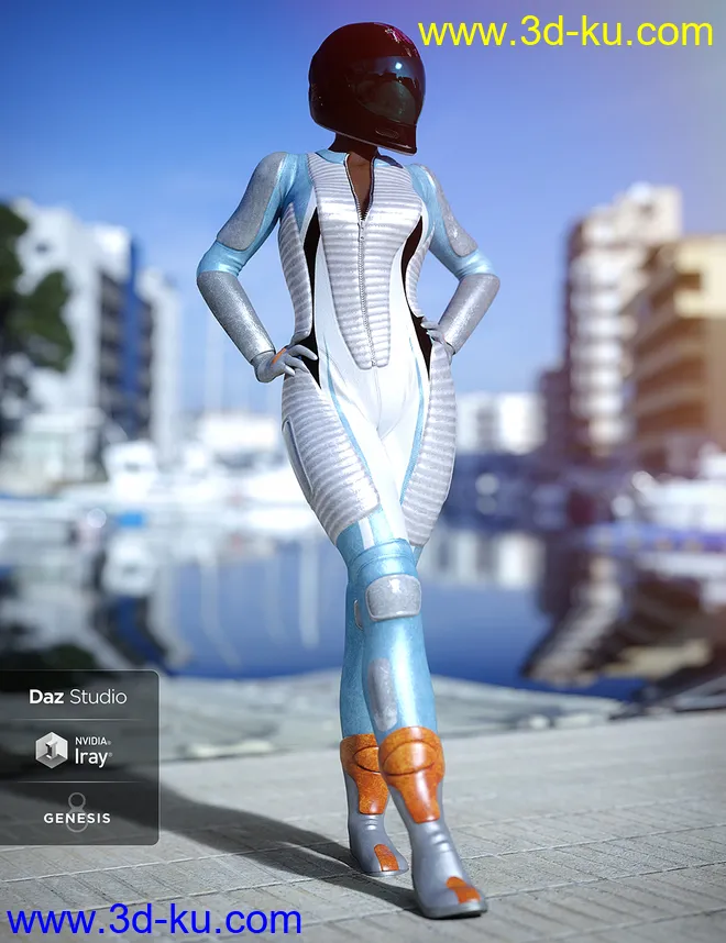Motorbike Suit Outfit Textures模型的图片5