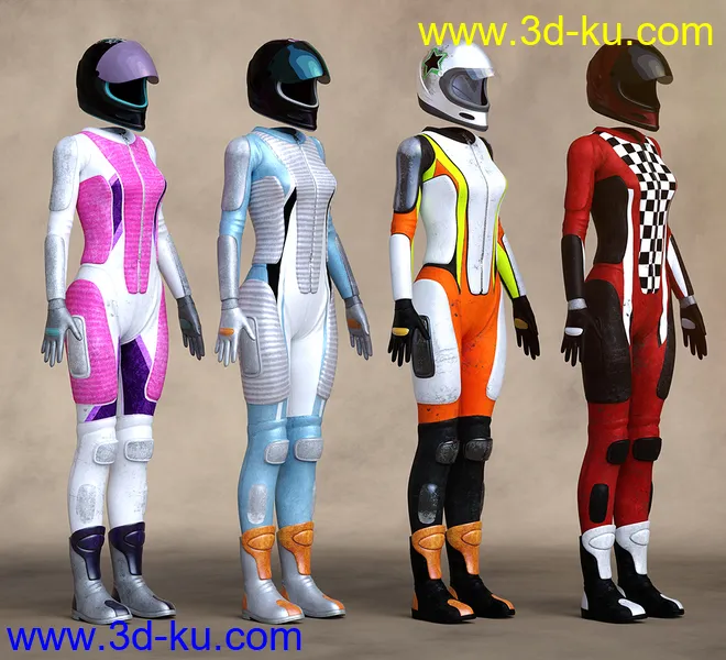 Motorbike Suit Outfit Textures模型的图片6