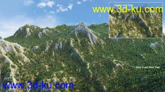 3D打印模型Mountain Lakes and Forests的图片