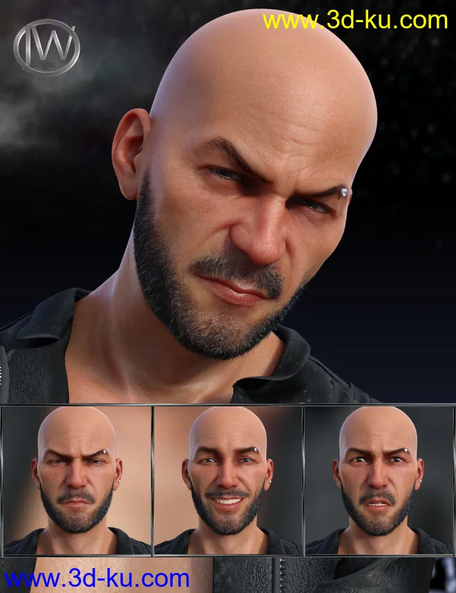 My Rules - Expressions for Genesis 8 Male and Christian 8模型的图片1