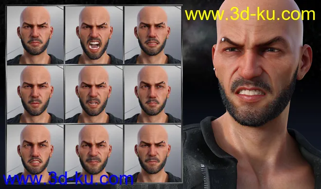 My Rules - Expressions for Genesis 8 Male and Christian 8模型的图片2