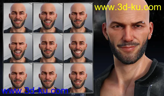 My Rules - Expressions for Genesis 8 Male and Christian 8模型的图片3