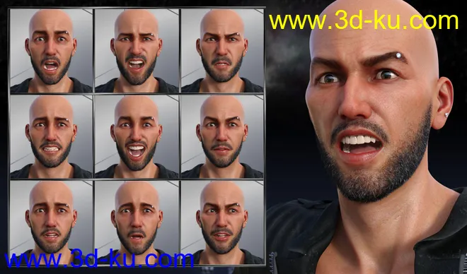 My Rules - Expressions for Genesis 8 Male and Christian 8模型的图片4