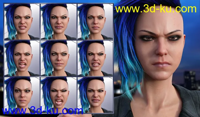 Mysterious - Expressions for Genesis 8 Female模型的图片2