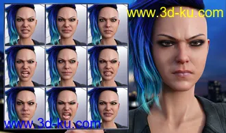 3D打印模型Mysterious - Expressions for Genesis 8 Female的图片