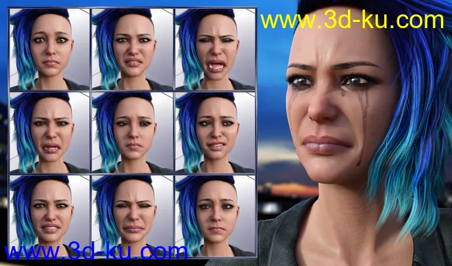 Mysterious - Expressions for Genesis 8 Female模型的图片4