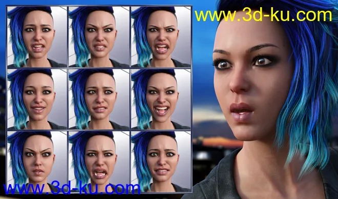 Mysterious - Expressions for Genesis 8 Female模型的图片5