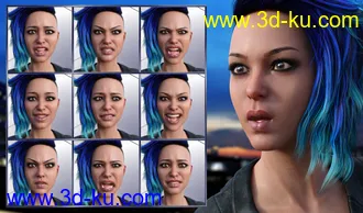 3D打印模型Mysterious - Expressions for Genesis 8 Female的图片