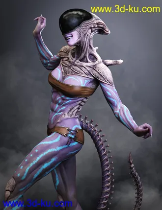 3D打印模型Mysterious Alien HD for Genesis 8 Female的图片