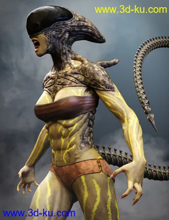 3D打印模型Mysterious Alien HD for Genesis 8 Female的图片