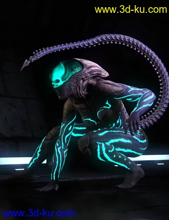 3D打印模型Mysterious Alien HD for Genesis 8 Female的图片