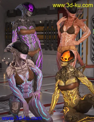 3D打印模型Mysterious Alien HD for Genesis 8 Female的图片