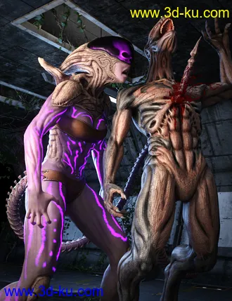 3D打印模型Mysterious Alien HD for Genesis 8 Female的图片