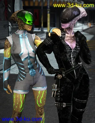 3D打印模型Mysterious Alien HD for Genesis 8 Female的图片