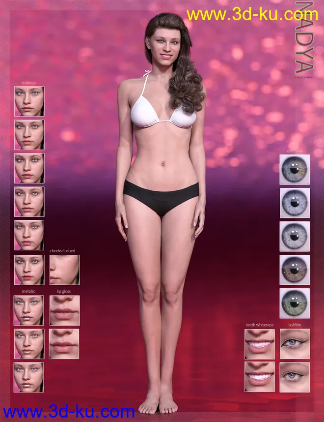 Nadya HD & Smile HD Expression for Genesis 8 Female模型的图片18