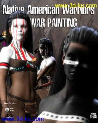 3D打印模型Native American Warrior War Paintings for G8F的图片