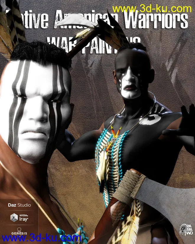 Native American Warrior War Paintings for G8M模型的图片1