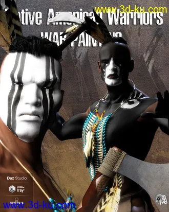 3D打印模型Native American Warrior War Paintings for G8M的图片