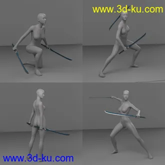3D打印模型Neo Katana and Poses for Genesis 8 Female(s)的图片