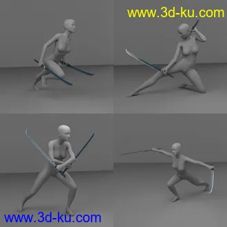 3D打印模型Neo Katana and Poses for Genesis 8 Female(s)的图片
