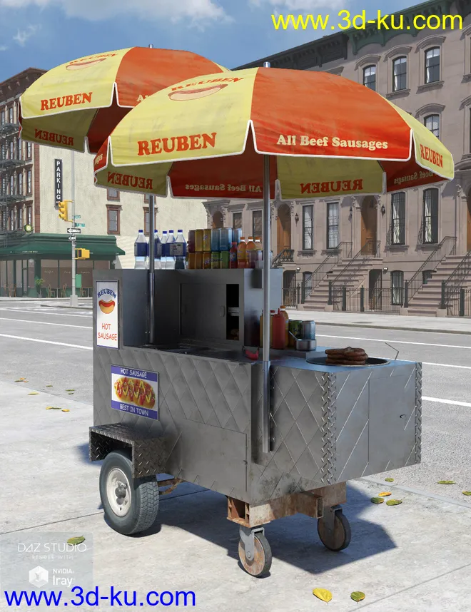 New York Hot Dog Cart模型的图片1