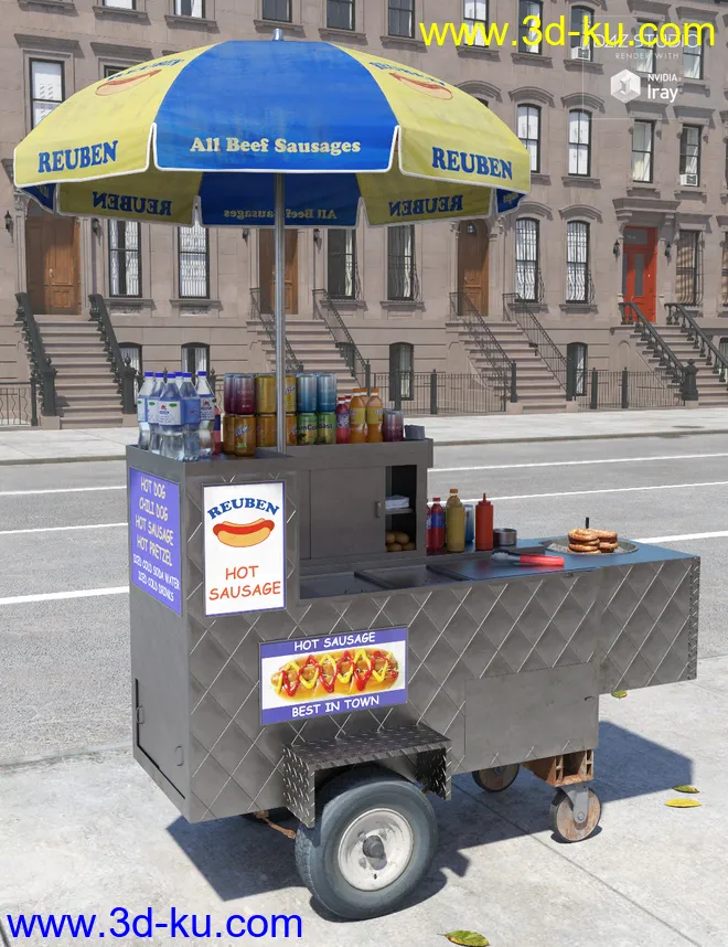 New York Hot Dog Cart模型的图片2