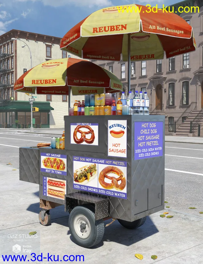 New York Hot Dog Cart模型的图片3