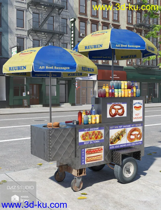 New York Hot Dog Cart模型的图片4