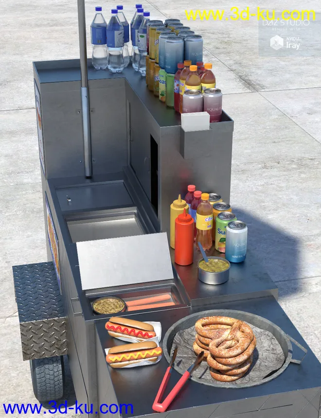 New York Hot Dog Cart模型的图片5