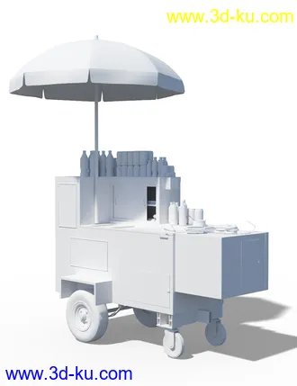 3D打印模型New York Hot Dog Cart的图片