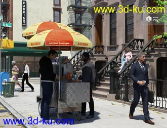 3D打印模型New York Hot Dog Cart的图片