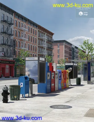 3D打印模型New York Street Props的图片