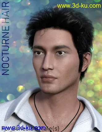 3D打印模型Nocturne Hair for Genesis 8 Male(s)的图片