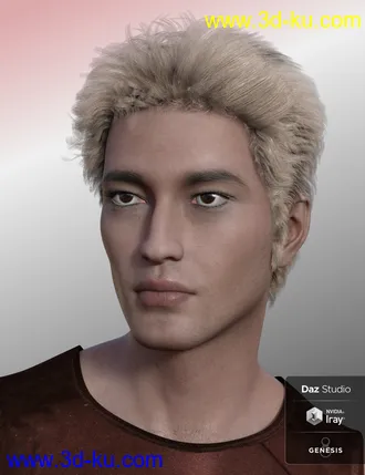 3D打印模型Nocturne Hair for Genesis 8 Male(s)的图片