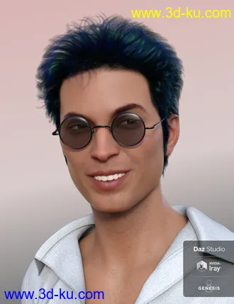 3D打印模型Nocturne Hair for Genesis 8 Male(s)的图片