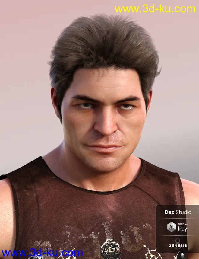 Nocturne Hair for Genesis 8 Male(s)模型的图片16