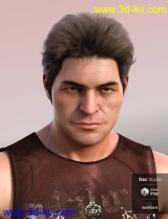 3D打印模型Nocturne Hair for Genesis 8 Male(s)的图片