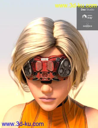 3D打印模型Nugoori Goggles for Genesis 8的图片