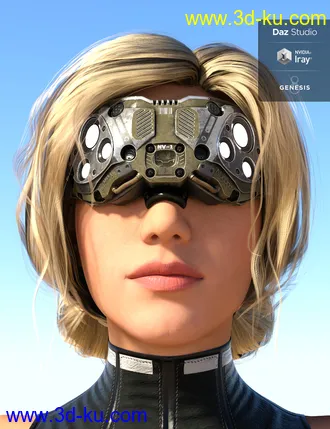 3D打印模型Nugoori Goggles for Genesis 8的图片