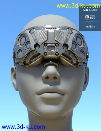 3D打印模型Nugoori Goggles for Genesis 8的图片