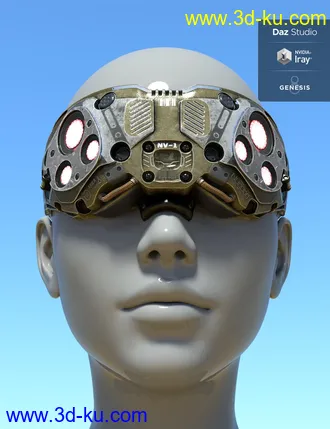 3D打印模型Nugoori Goggles for Genesis 8的图片