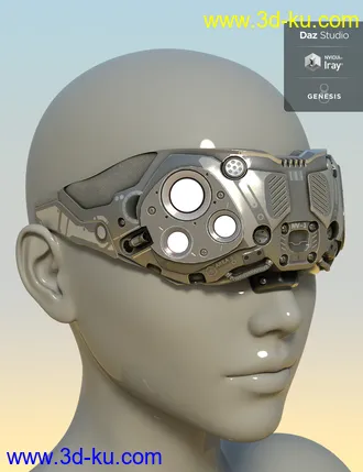 3D打印模型Nugoori Goggles for Genesis 8的图片