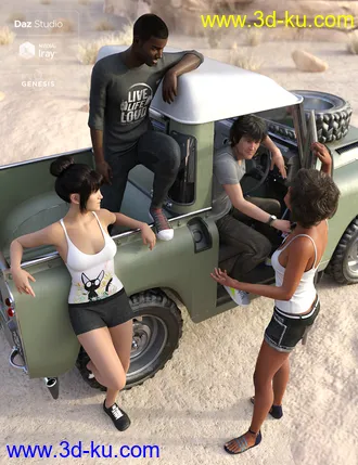 3D打印模型Off Road Adventure Poses for Genesis 8的图片