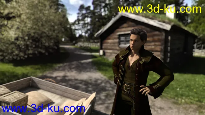 Old Swedish Town - DAZ Studio Iray HDRI Pack模型的图片5