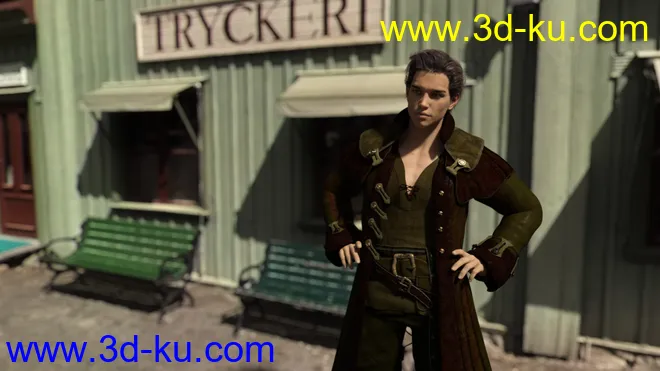 Old Swedish Town - DAZ Studio Iray HDRI Pack模型的图片8