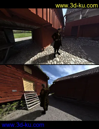 3D打印模型Old Swedish Town - DAZ Studio Iray HDRI Pack的图片
