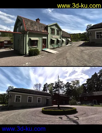 3D打印模型Old Swedish Town - DAZ Studio Iray HDRI Pack的图片