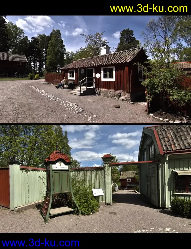Old Swedish Town - DAZ Studio Iray HDRI Pack模型的图片12